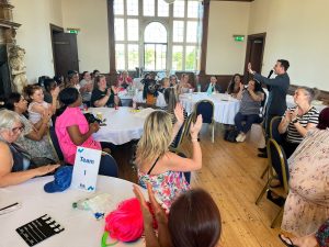 Alex Ranahan hosting audience participation